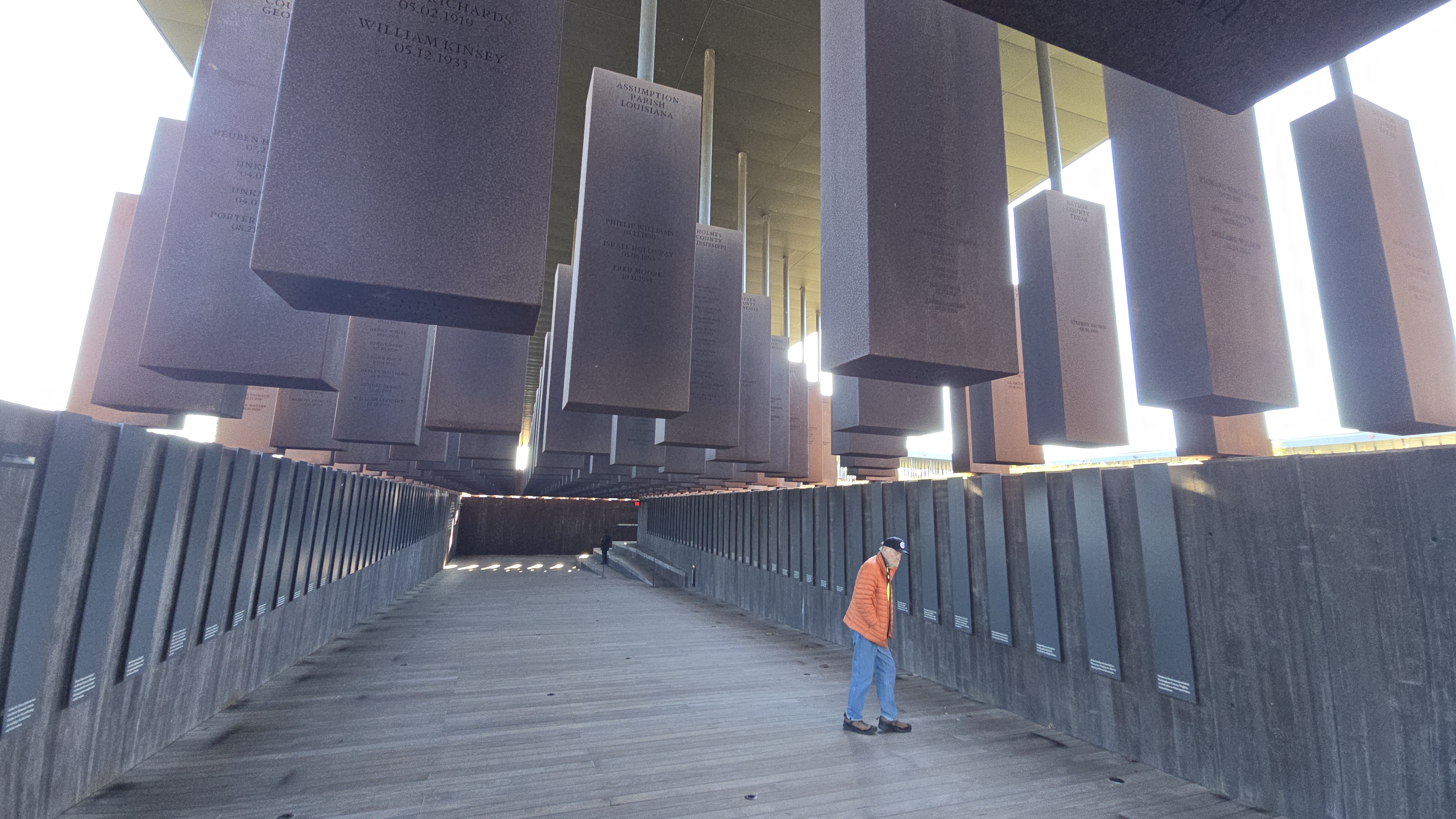 Going down into the memorial